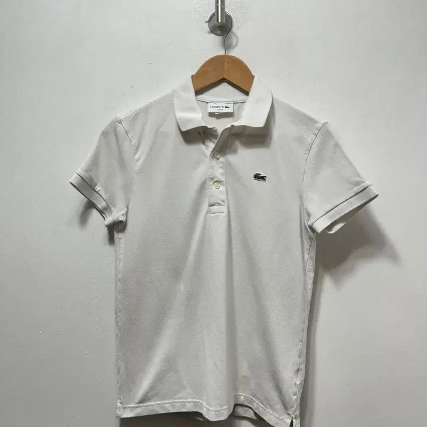[BUNJANG] Lacoste White Polo Shirt XS / 라코스테 화이트 반팔 폴로티 XS