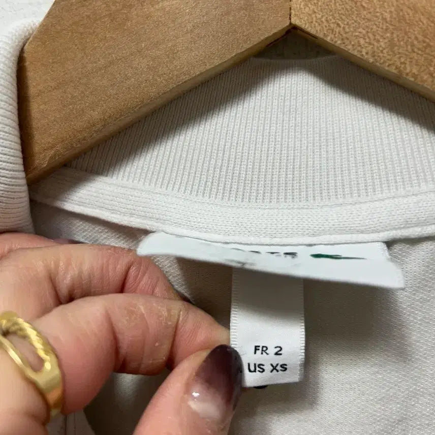 [BUNJANG] Lacoste White Polo Shirt XS / 라코스테 화이트 반팔 폴로티 XS