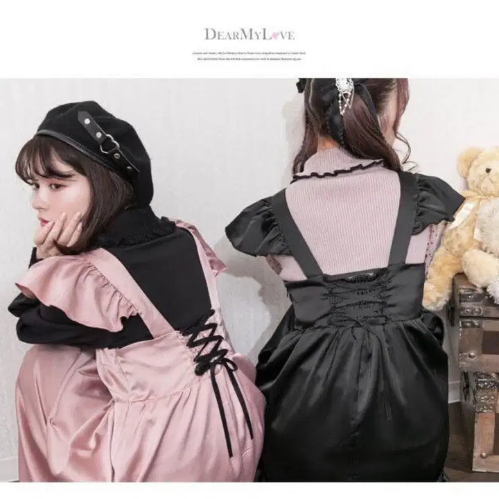 [BUNJANG] Dear My Love Apron Dress - Pink Short Type / 현물) 디마럽 에이프런 원피스