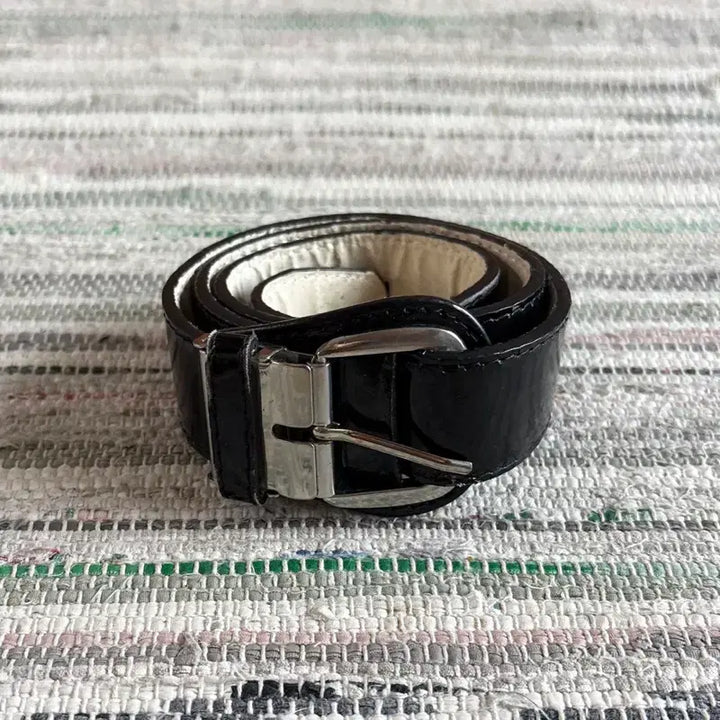 [BUNJANG] Double Buckle Belt PU Leather / 더블 버클 벨트