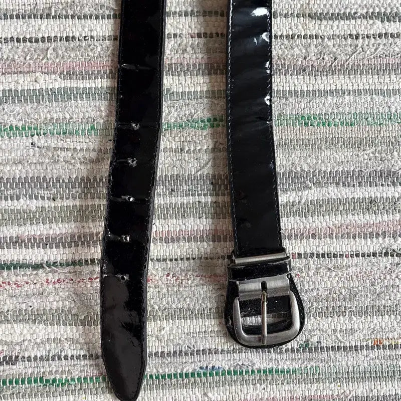 [BUNJANG] Double Buckle Belt PU Leather / 더블 버클 벨트