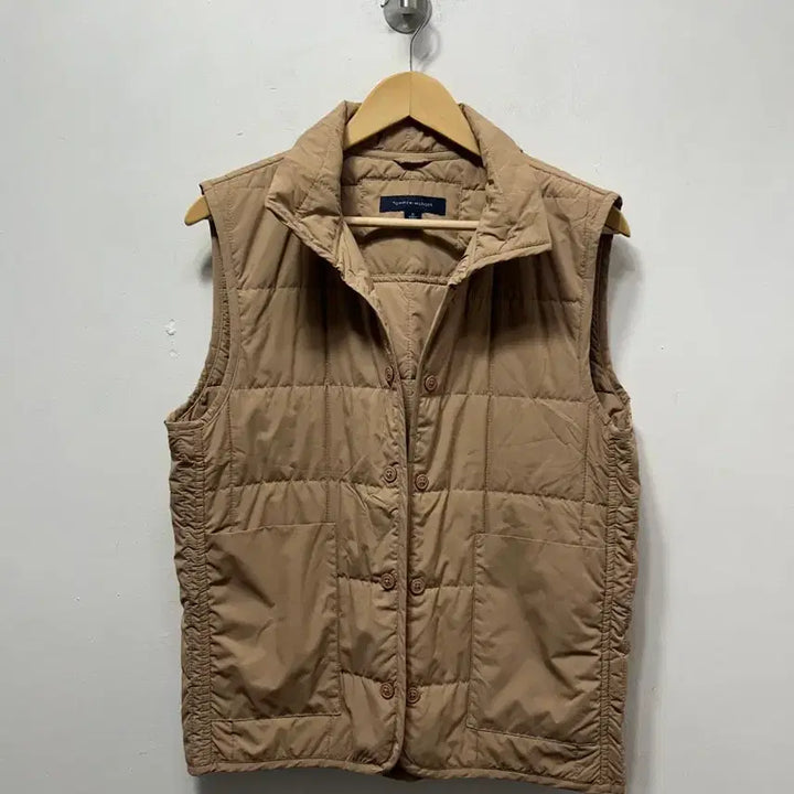[BUNJANG] Tommy Hilfiger Brown Quilted Vest M / 타미힐피거 브라운 패딩 누빔조끼 M