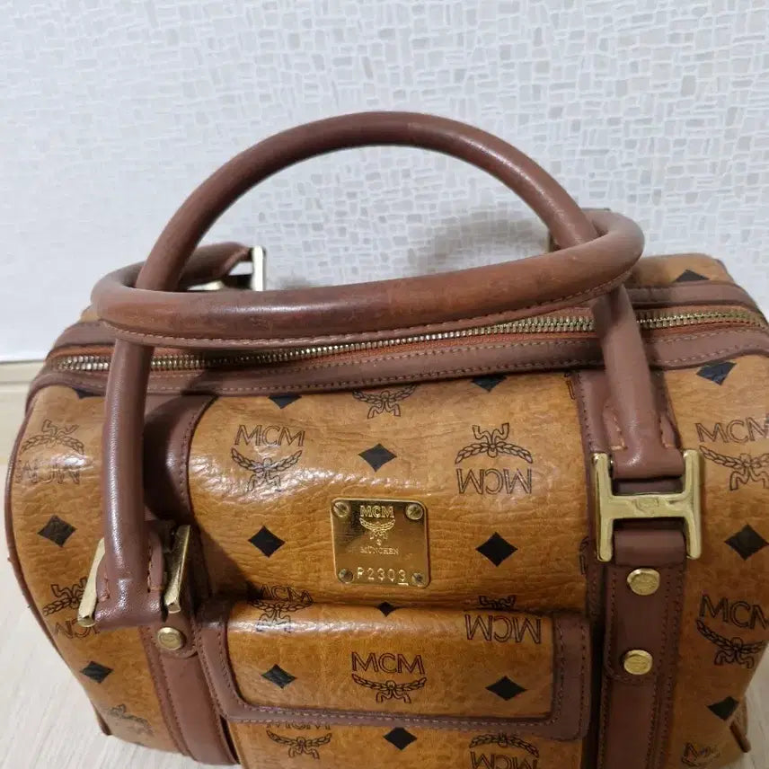 [BUNJANG] MCM Boston Bag Brown Tote Bag / MCM 보스턴백 브라운 토트백 가방