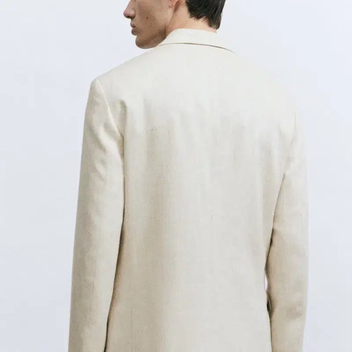 [BUNJANG] H&amp;M Regular Fit Linen Blend Jacket / [H&amp;M] 레귤러핏 리넨 블렌드 재킷