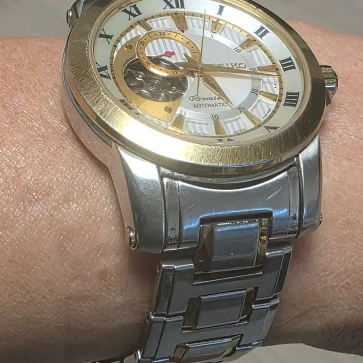 [BUNJANG] 세이코 프리미어 SSA216J1 오픈 하트 오토메틱 시계 / 세이코 프리미어 SSA216J1 오픈 하트 오토메틱 시계
