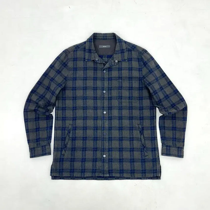 [BUNJANG] Beaker Snap Button Check Shirt Jacket / [1]비이커 스냅버튼 체크셔츠 자켓