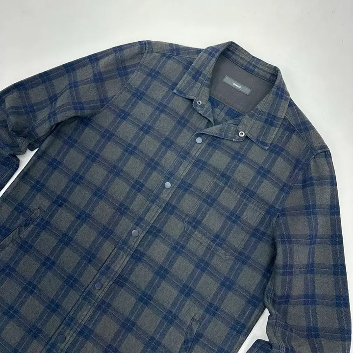 [BUNJANG] Beaker Snap Button Check Shirt Jacket / [1]비이커 스냅버튼 체크셔츠 자켓