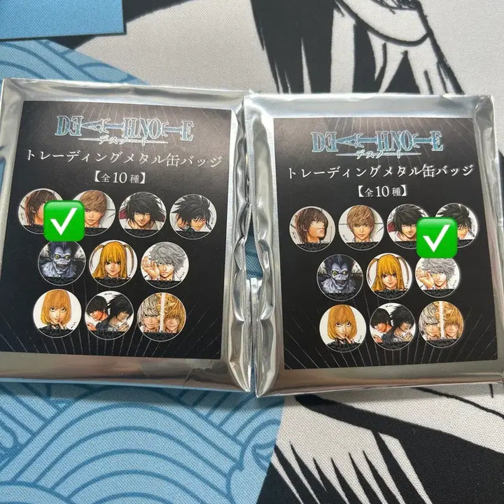 [BUNJANG] Death Note Bundle Set Can Badge / 데스노트 캔뱃지 류크 니아 일괄