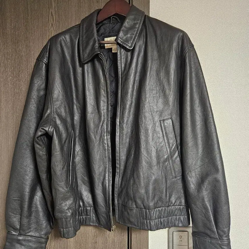 [BUNJANG] ST John's Bay Vintage Leather Jacket / ST John's Bay 세인트 존스 베이 빈티지 가죽 레더 자켓 L