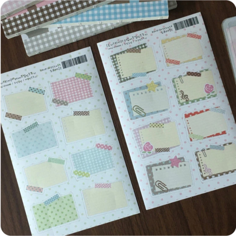 [BUNJANG] Roji Sticker Set / 로지스티커 - 칼선 모조지 띵 / 2종 세트