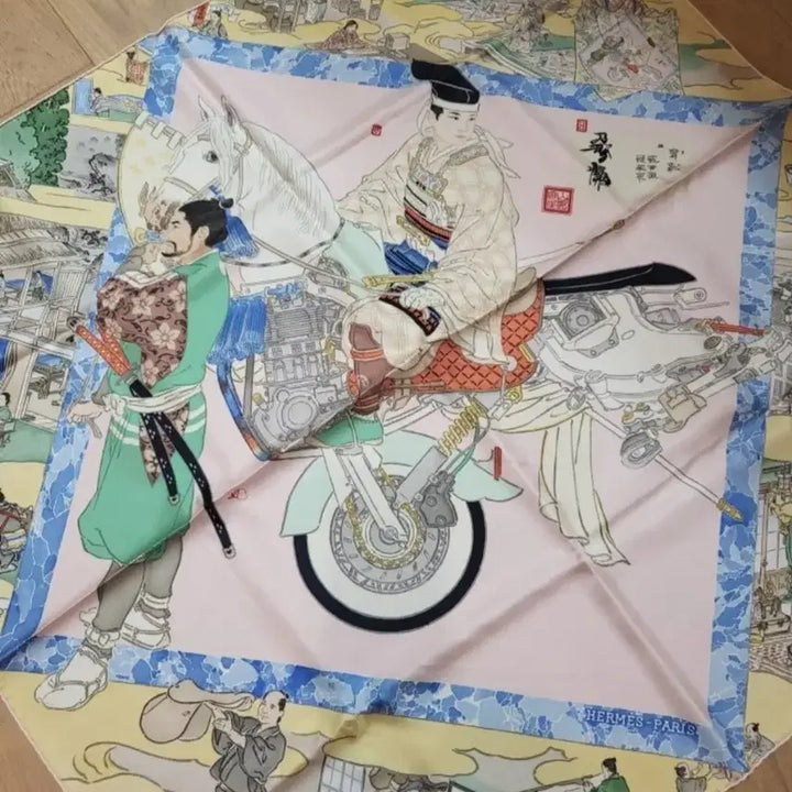 [BUNJANG] Hermès Carré 90 Samurai Scarf by Akira Yamaguchi / 에르메스 까레 스카프