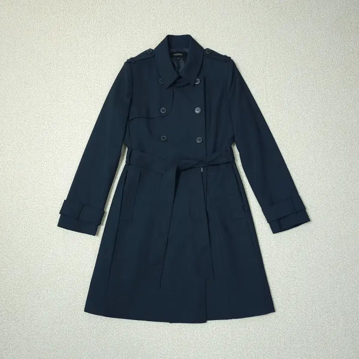 [BUNJANG] OZOC Trench Coat Navy Jacket / (66)OZOC 여성 트렌치 코트 더블 긴팔 자켓 fw 네이비