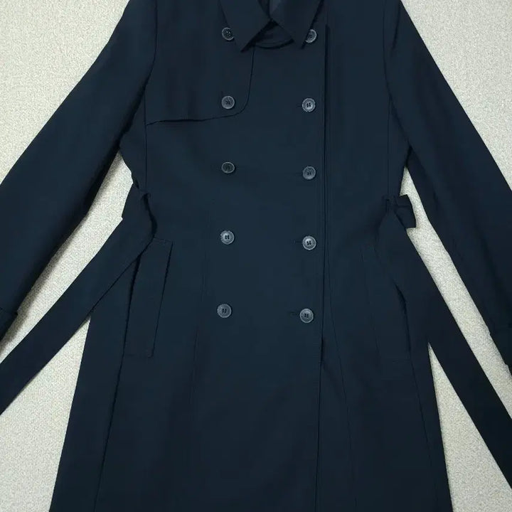 [BUNJANG] OZOC Trench Coat Navy Jacket / (66)OZOC 여성 트렌치 코트 더블 긴팔 자켓 fw 네이비 W2430