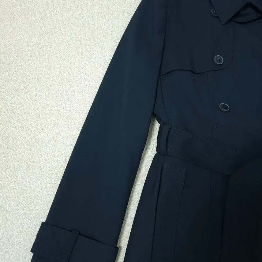 [BUNJANG] OZOC Trench Coat Navy Jacket / (66)OZOC 여성 트렌치 코트 더블 긴팔 자켓 fw 네이비