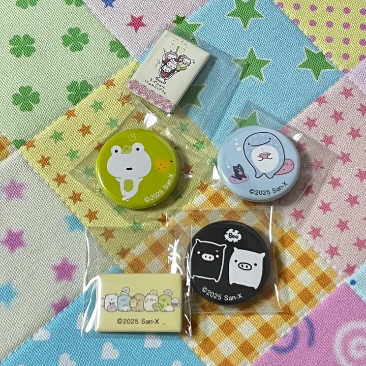 [BUNJANG] San-X All Stars Random Badge Set / 일괄)산엑스 올스타즈 랜덤 뱃지 세트 냥코 스밋코
