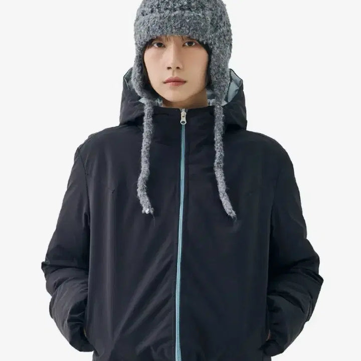 [BUNJANG] FDR Gray Blue Reversible Padded Jacket / 에프디알 그레이블루 리버시블 패딩자켓