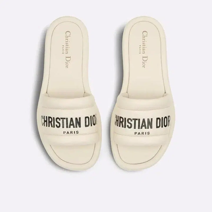 [BUNJANG] Dior Every-D Lambskin Embossed Slides Sandals Size 36 / 디올 에브리디 (Every-D) 슬리퍼 샌들 36사이즈