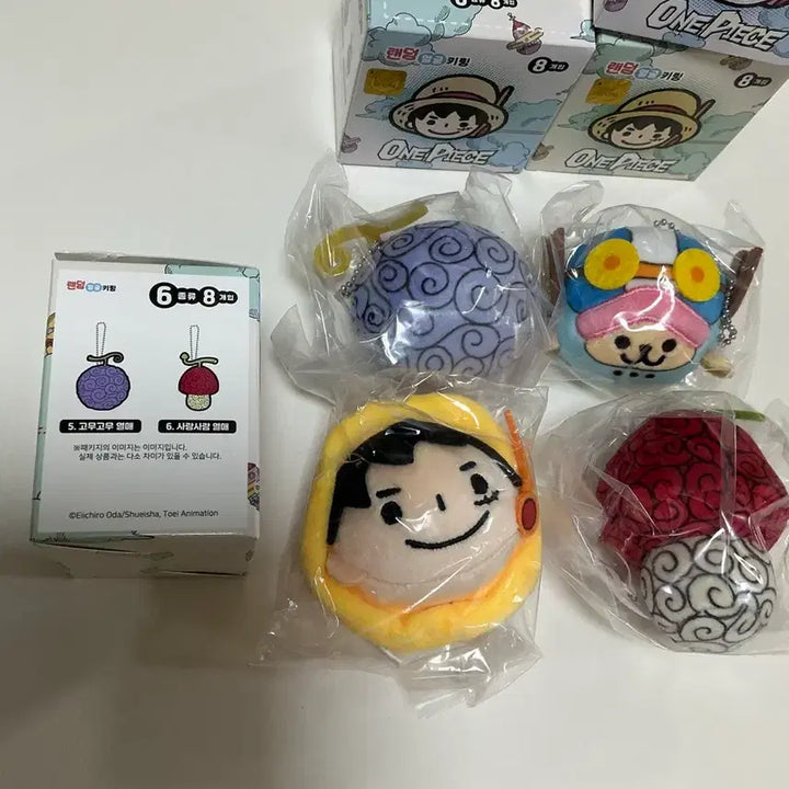 [SOLD OUT] [정품/4개일괄] 원피스 얼굴 인형 키링