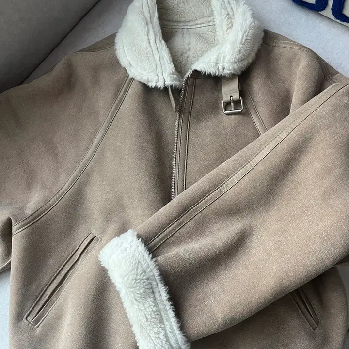 [BUNJANG] VERGAMOT Pound Mustang (Beige) / 정가24만)VERGAMOT 베르가못 파운드 무스탕 자켓