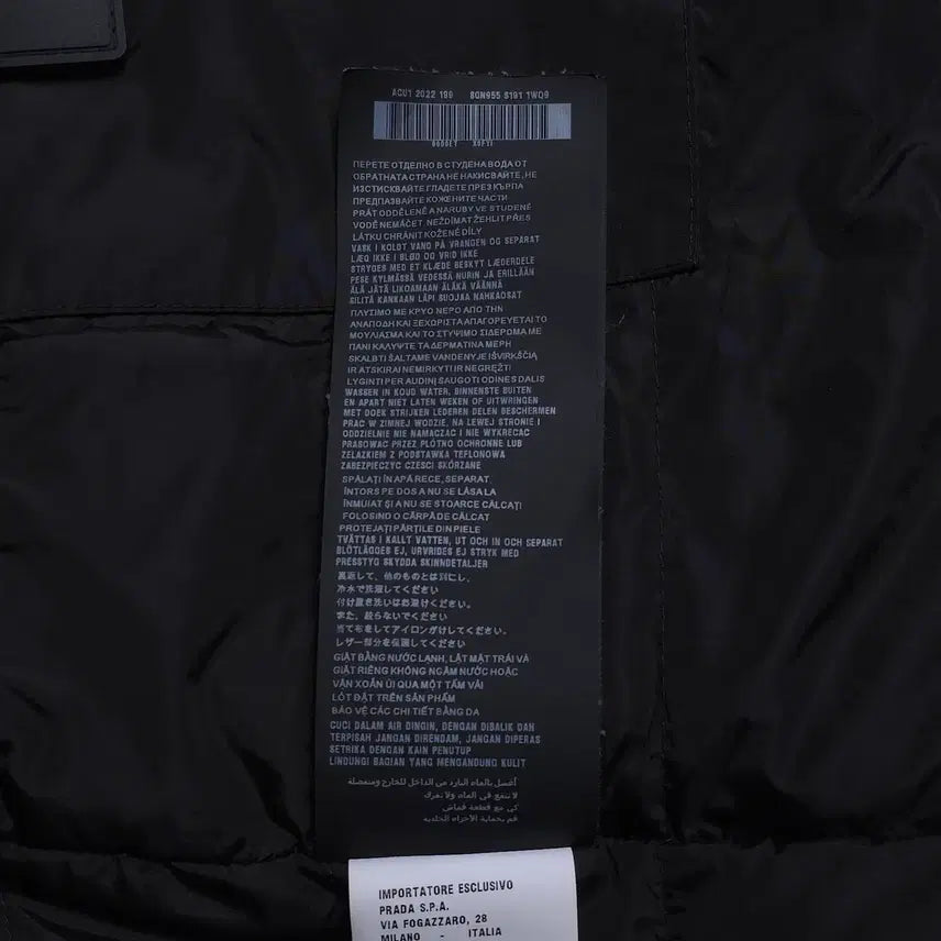 [BUNJANG] Prada Re-Nylon Padded Jacket Black / [54] 프라다 리나일론 패딩 자켓 블랙(SGN955)