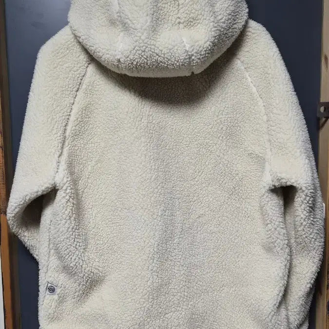 [BUNJANG] Black Yak Ivory Fleece Hoodie Zip-up / 95)블랙야크 아이보리 뽀글이 후드 집업