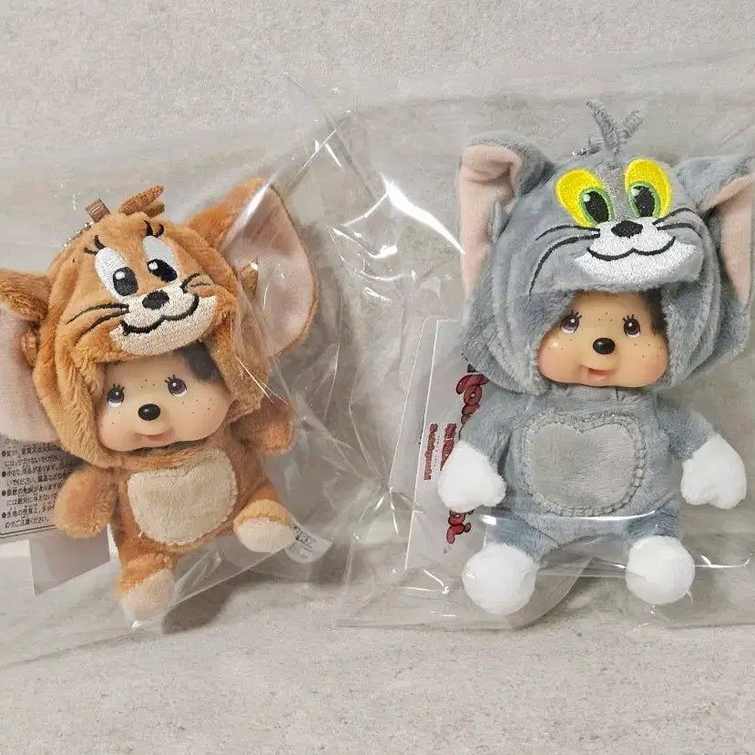 [BUNJANG] Monchhichi Tom and Jerry Keyring Bundle Set / 2개일괄)톰과제리몬치치인형키링