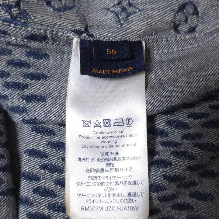 [BUNJANG] Louis Vuitton Nigo Monogram Light Wash Denim Trucker Jacket / [56] 루이비통 니고 모노그램 연청 데님 트러커 자켓