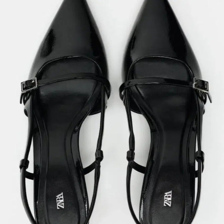 [BUNJANG] Zara Black Strap Slingback Heels (New, Full Package) / Zara 자라 블랙 스트랩 슬링백 힐/새상품/풀박스/무료배송