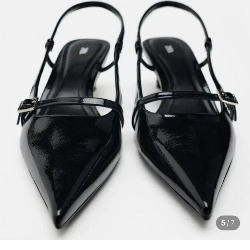 [BUNJANG] Zara Black Strap Slingback Heels (New, Full Package) / Zara 자라 블랙 스트랩 슬링백 힐/새상품/풀박스/무료배송