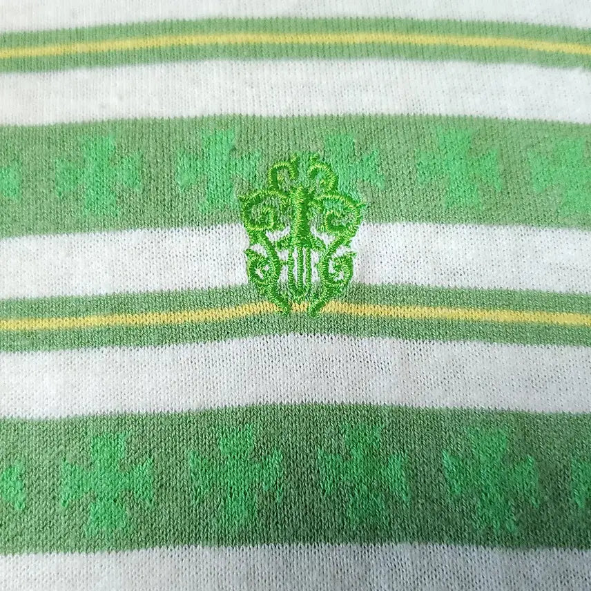 [BUNJANG] Chrome Hearts Stripe Polo Long Sleeve Green / [XL] 크롬하츠 스트라이프 폴로 롱슬리브 그린