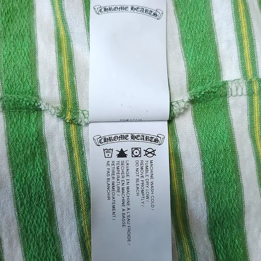 [BUNJANG] Chrome Hearts Stripe Polo Long Sleeve Green / [XL] 크롬하츠 스트라이프 폴로 롱슬리브 그린