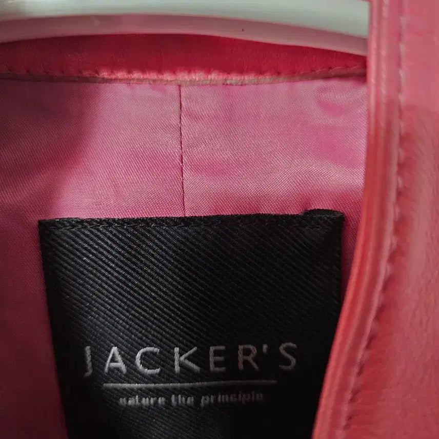 [BUNJANG] JACKER'S Pink Leather Jacket / JACKER'S 핑크 가죽 자켓