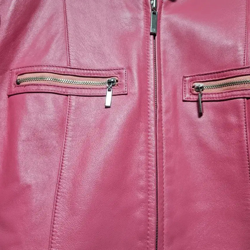[BUNJANG] JACKER'S Pink Leather Jacket / JACKER'S 핑크 가죽 자켓
