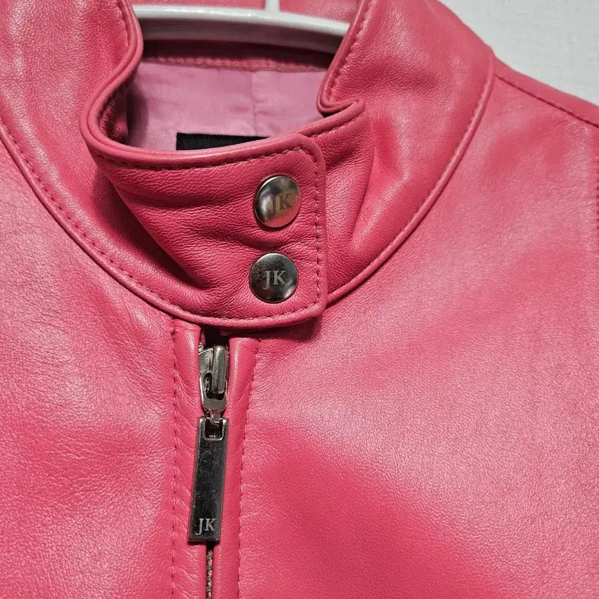 [BUNJANG] JACKER'S Pink Leather Jacket / JACKER'S 핑크 가죽 자켓