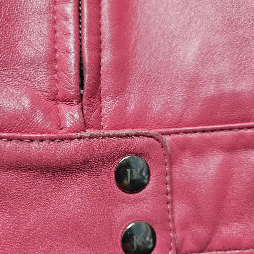 [BUNJANG] JACKER'S Pink Leather Jacket / JACKER'S 핑크 가죽 자켓