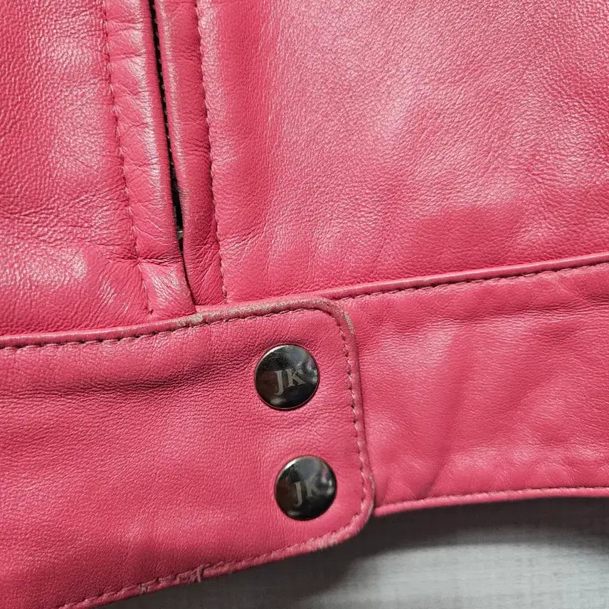 [BUNJANG] JACKER'S Pink Leather Jacket / JACKER'S 핑크 가죽 자켓