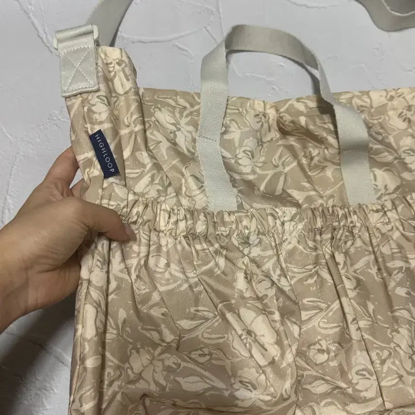 [BUNJANG] Hi-Loop Breeze Linen Shoulder Bag / 새상품 하이루프 투포켓 숄더백 라지 브리즈 린넨 보부상백
