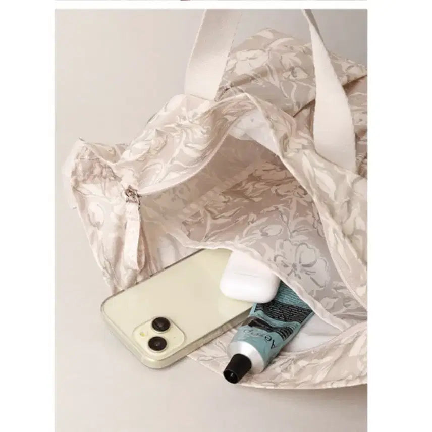 [BUNJANG] Hi-Loop Breeze Linen Shoulder Bag / 새상품 하이루프 투포켓 숄더백 라지 브리즈 린넨 보부상백