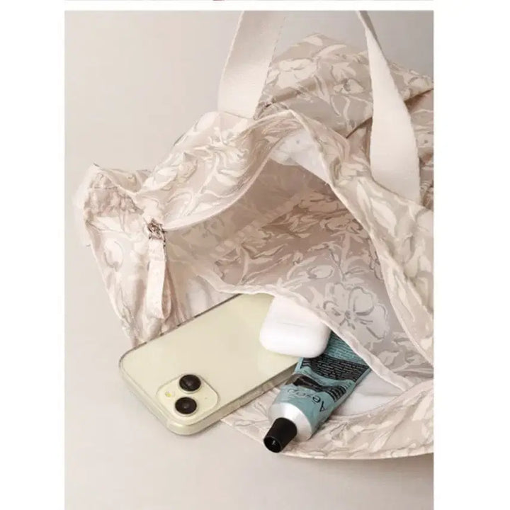 [BUNJANG] Hi-Loop Breeze Linen Shoulder Bag / 새상품 하이루프 투포켓 숄더백 라지 브리즈 린넨 보부상백