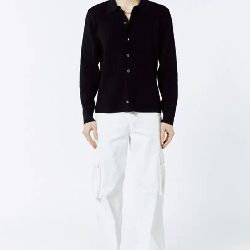 [BUNJANG] SAVAGE White Cargo Pants L / 세비지 화이트 카고 팬츠 L