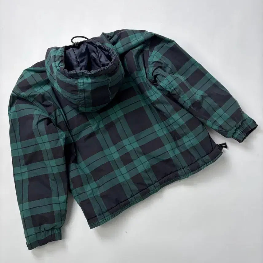 [BUNJANG] Gap Plaid Quarter Zip Anorak Puffer Jacket / 90s Gap Plaid Quarter Zip Anorak Puffer
