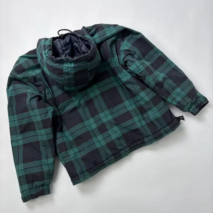 [BUNJANG] Gap Plaid Quarter Zip Anorak Puffer Jacket / 90s Gap Plaid Quarter Zip Anorak Puffer