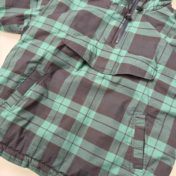 [BUNJANG] Gap Plaid Quarter Zip Anorak Puffer Jacket / 90s Gap Plaid Quarter Zip Anorak Puffer