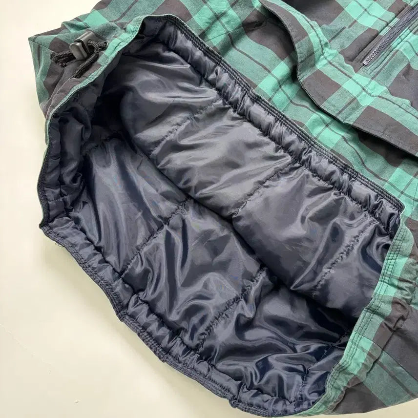 [BUNJANG] Gap Plaid Quarter Zip Anorak Puffer Jacket / 90s Gap Plaid Quarter Zip Anorak Puffer