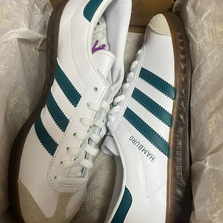 [BUNJANG] Adidas Hamburg Green Sneakers / [새제품] 245 아디다스 함부르크 운동화 초록 가젤 삼바