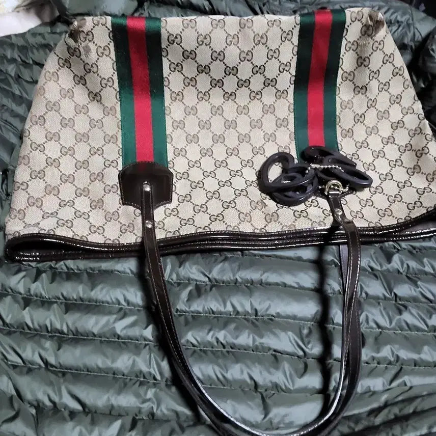 [BUNJANG] Gucci GG Logo Web Shopper Tote Bag / 구찌 GG 로고 웹 쇼퍼백 토트백
