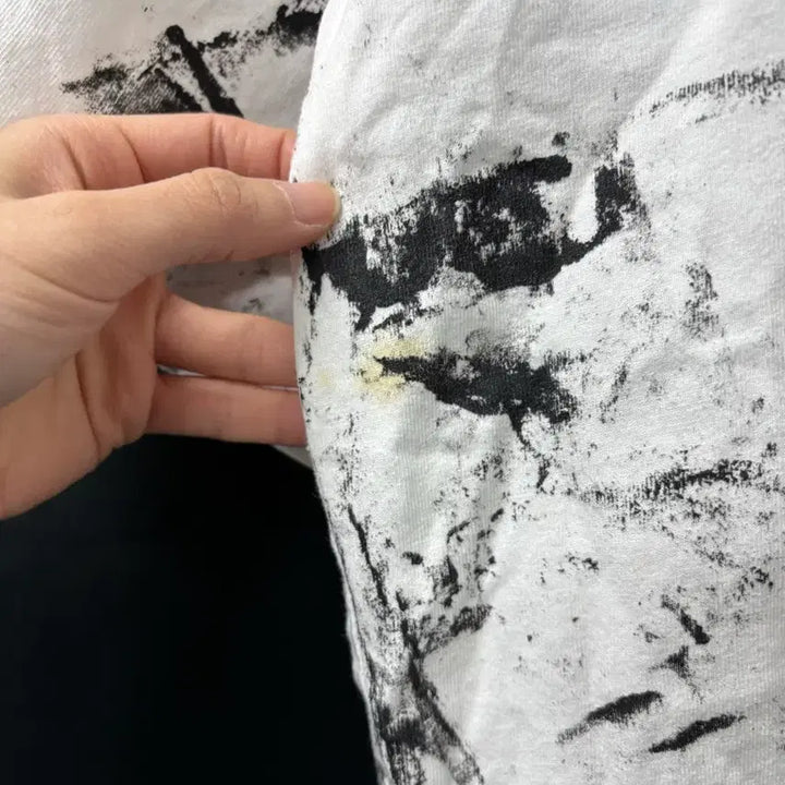 [BUNJANG] By The R Heavy T-shirt (Stain) / 바이더알 정품 헤비 반팔티 (얼룩) <<