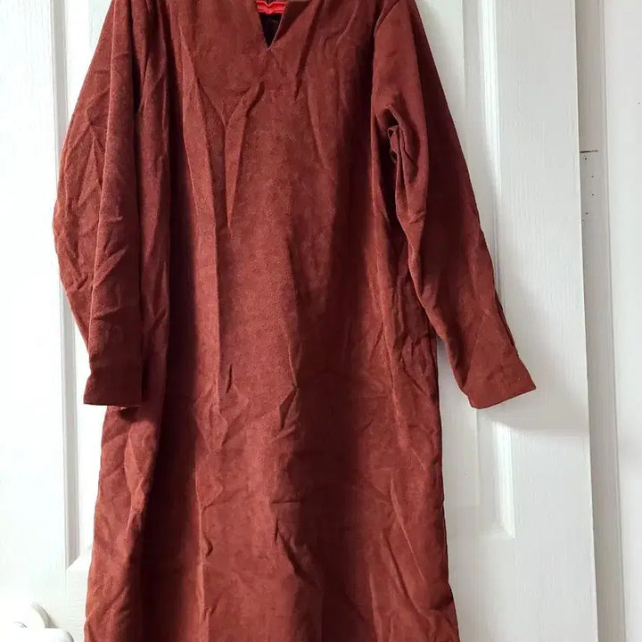 [BUNJANG] Brown Corduroy Long Dress / 브라운 골덴 롱 원피스