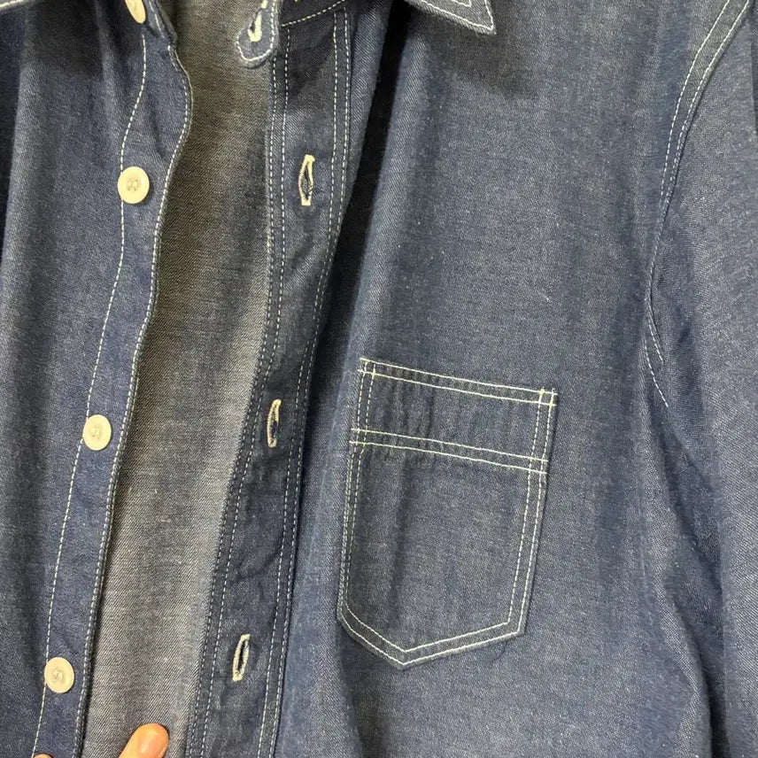 [BUNJANG] Etlaco Denim Shirt 16 1/2 / 엣라코 데님 셔츠 16 1/2