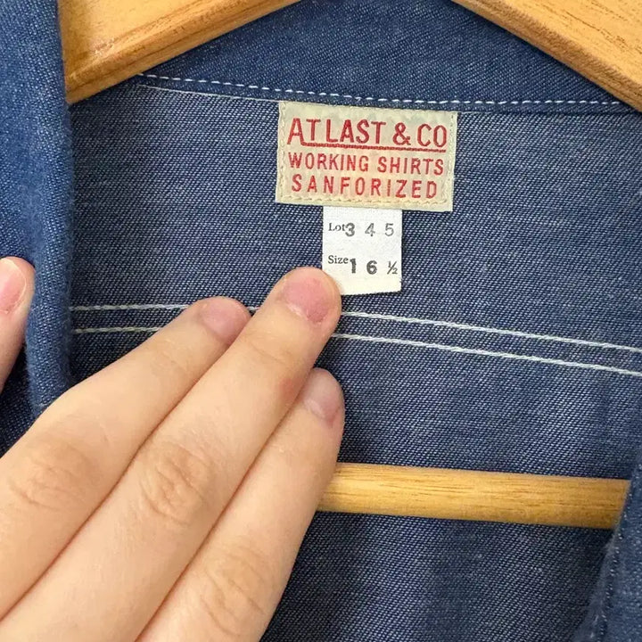[BUNJANG] Etlaco Denim Shirt 16 1/2 / 엣라코 데님 셔츠 16 1/2